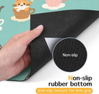 Cat Feeding Mat 24x16 inch Teacup Kitten Print Pet Bowl Placemat Non Slip Floor - Image 7