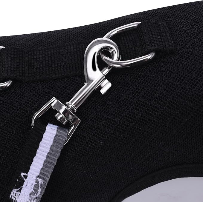 Cat Harness and Leash for Walking Escape Proof Breathable Mesh Fabric, Solid - Image 8
