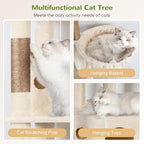 Globlazer Corner Cat Tree 66 inch Multi-Level Climbing Tower Kitty Condos Cat - Image 5