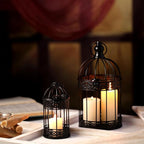Sliner 4 Pcs Birdcage Candle Holder Valentine Decorative Bird Cages - Image 4