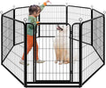 Dog Playpen Outdoor Extra Wide 8 Piece Panels Heavy Duty Dog Fence 40" Height by Committedtobetterpetlife