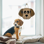 Cute Dog Front Door Sign, Farmhouse Wood Door Hanger Outdoor Outside Porch - Image 5