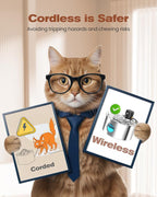 Cat Water Fountain with Motion Sensor: Rechargeable Cat Fountain Wireless - Image 2