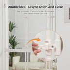 74.80-98.43'' Extra Tall Cat Gate, Adjustable 33.86 and 41.7" Wide, Transparent - Image 6
