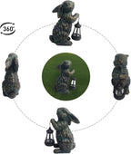 Solar Garden Outdoor Decor Bunny Statues, Figurine Decorations Rabbit - Image 4