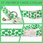 Unique style paws St. Patrick's Dog Collar Plastic Buckle Puppy Collar - Image 3