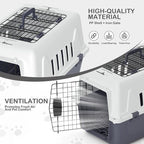 MoNiBloom 22-Inch Dog Crate Plastic 2-Door Top Loading Cat Carrier, Hard-Sided - Image 7