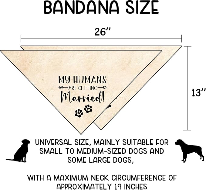 Engagement Gifts My Humans are Getting Married! SHE Said Yes! Pet Bandana Scarf - Image 2