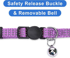 Pawtitas Reflective Purple Cat Collar - Image 3