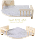 Cat Wall Shelves with 3 Steps Scratch Post, Climbing Shelf and Hammock - Image 6