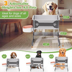 3 Gallon Elevated Large Dog Water Bowl, 3 Height Adjustable Stainless Steel - Image 2