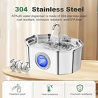Cat Water Fountain Stainless Steel 108oz/3.2L, APAUK Automatic Pet Fountain Dog - Image 3