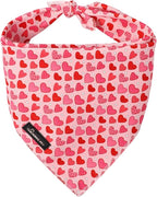 ARING PET Valentine Dog Bandana, Cute Pink Red Pink Pet Bandanas Scarf Triangle by ARINGPET