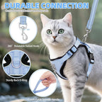 PUPTECK Cat Harness and Leash Set Escape Proof Reflective Cat Walking Harness - Image 5