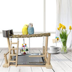 PINVNBY Bird Playground Birdcage Playstand Pet Bird Perch Platform Stand Parrot - Image 6