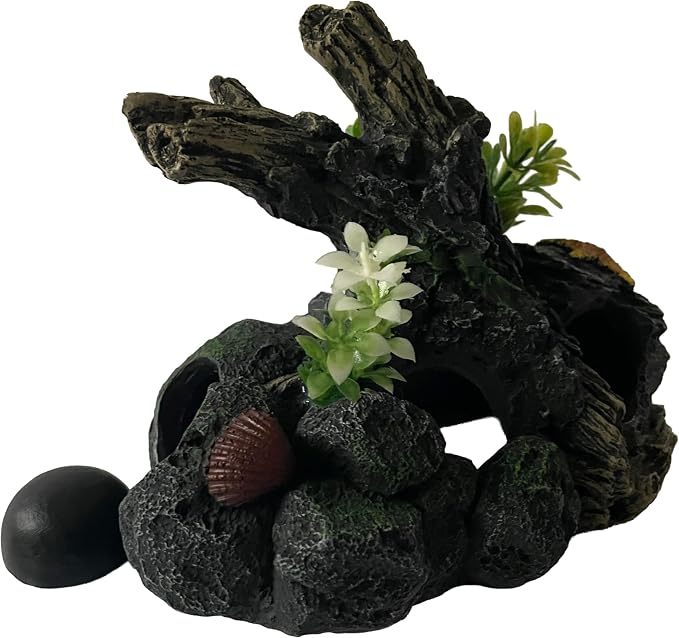 Aquarium Decor Magnetic Driftwood Outcropping Ornament –Wall-Mounted Fish Tank - Image 2