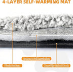 KOOLTAIL Self Warming Cat Bed, 4 Pack 18*24in Plush Extra Warm Self Heating Pet - Image 4