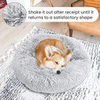 Original Calming Donut Dog and Cat Bed in Shag Fur, Dog Beds - Image 5