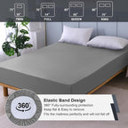 Waterproof Mattress Protector Queen, Fitted Sheet Style Breathable Mattress - Image 5