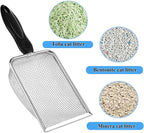 itPlus Cat Litter Scoop, Stainless Steel Cats Sturdy Mesh Scooper Kitty Litter - Image 2
