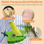 3 Pcs Parrot Perch Resin Bird Beak Grinding Stone Leaf Shape Perch Stand Foot - Image 6
