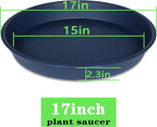 2 Pack of 16 17 inch Plant Saucer, 2.3" Depth, Plant Trays - Image 2