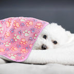 12 Pcs Dog Blanket Pet Paw Print Fleece Blanket Cat Soft Warm Sleep Mat Guinea - Image 6