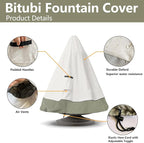 Bitubi Fountain Cover（48"x61"） 600D Oxford Cloth Garden Fountain Statue - Image 4