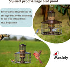 Upgraded Squirrel Proof Bird Feeders, 3Lbs Capacity Caged Bird Feeder, - Image 5