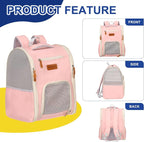 Pet Backpack Carrier, Portable and Ventilated, Oxford Cloth, Dogs Cats and - Image 4