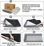 Patas Lague Orthopedic Dog Bed Large Sized Dog 36''X24'', Waterproof L Bolster - Image 7