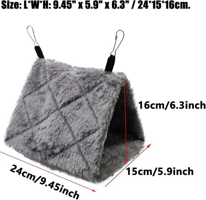 Warm Bird Nest House Shed Hut Parrot Sleeping Bed Hanging Hammock Snuggle Cave - Image 2