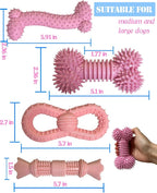 4 Pack Teething Toys Dog Durable Chew Toys Soft Rubber Toy Dog Teeth Cleaning - Image 4