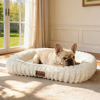 Washable Dog Bed for Medium Dogs – Soft Plush Calming Puppy Bed by Unknown