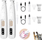 2PCs Dog Paw Trimmer with LED Light, 35dB Low Noise Precision Pet Paw Trimmer by Unknown