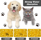 Dog Food Mat, Absorbent Water Bowl Mats Cat Pet Feeding Placemats Yellow 16 * - Image 2