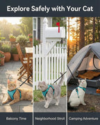 Luxelle 2 Pack Escape-Proof Cat Harness and Leash Set - Image 7