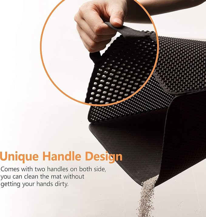 Cat Litter Mat, Upgrade Super Waterproof Back Layer Litter Box Mat, Non Slip - Image 2