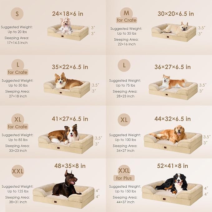 EHEYCIGA Orthopedic Dog Beds for Extra Large Dogs, Waterproof Memory Foam XXL - Image 2