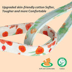 2 Pack Cotton Breakaway Cat Collar Green and Red Flowers Pendant Cute Kitten - Image 4