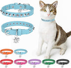Leather Cat Collars for Boy Girl Cats by DILLYBUD