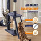 Sweetcrispy 63 inch Cat Tree Tower, Large Multi Level Cat Climbing Tower - Image 4