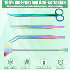 Aquarium Aquascape Tools Kit, 4 in 1 Anti-Rust Aquatic Plant Aquascaping Tool - Image 7