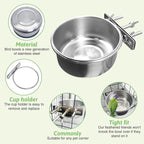 Tfwadmx 2 Pcs Bird Feeding Dish Cups, Parrot Food Bowl Clamp Holder Coop Cup - Image 3