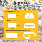 FUNNY FUZZY Pet Couch Covers for Sofa, Couch Covers for Dogs Washable Dog Couch - Image 5