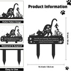 Grave Markers for Cemetery for Cat, Metal Grave Markers Yard Memorial Pet - Image 2