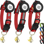 Cat Collar with AirTag Holders, Reflective Breakaway Safety Collars, Bells and by BemixPets