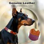 Plutus Pet Genuine Leather & Hemp Dog Collar – Adjustable Heavy Duty Pet Collar - Image 3
