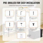 VEVOR Pet Feeding Station with Storage, 4 Height Adjustable Elevated Dog Bowl - Image 5