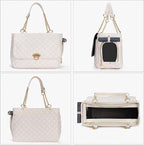 Fashion Pet Carrier Dogs Cat Small Animals Purse Bag, Leather Pet Carriers Dog - Image 3